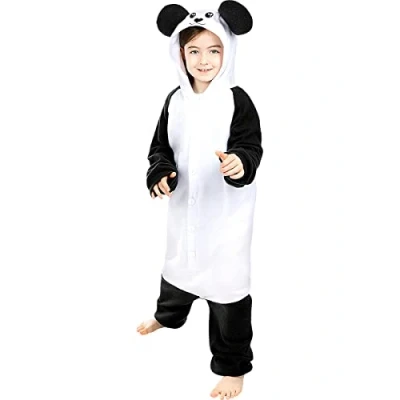 Afbeelding van FUNIDELIA Panda Onesie voor kinderen Kostuum Maat: 97 104 cm