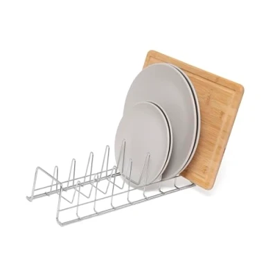 Afbeelding van simplywire Plaat / Kookplaat Pannendeksel Rack Keukenkast Opslag Organizer Chroom
