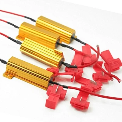 Afbeelding van Mintice 4 stuks oplaadweerstanden led richtingaanwijzers weerstand flitser adapter fix fout lichten decoder koplamp plaat lamp 50w 6ohm