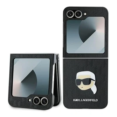 Afbeelding van Karl Lagerfeld KLHCZF6PGKSKIHK Z Flip6 F741zwart/zwart Saffiano Monogram