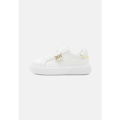 Afbeelding van Pinko YOKO Sneakers laag, Dames, Maat: 37, White/platinum Leer