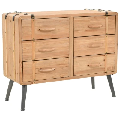 Afbeelding van Ladekast 91x35x73 cm massief vurenhout