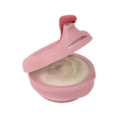 Afbeelding van b.box Fill + Feed Knijpbakje Herbruikbaar Knijpzakje voor Baby&#039;s en Peuters Siliconen Bakje, Plastic Deksel Vaatwasser Magnetronbestendig BPA vrij Vanaf 4 maanden 110 ml