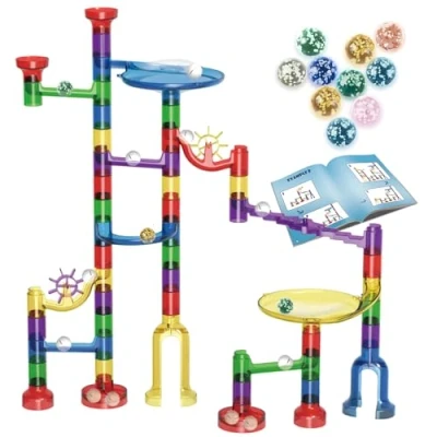 Afbeelding van Ben &amp; Bel Marmer raceset in een doos, educatieve bouwstenen, creatief STEM speelgoed voor kinderen vanaf 4 + 5 6 jaar, jongens en meisjes