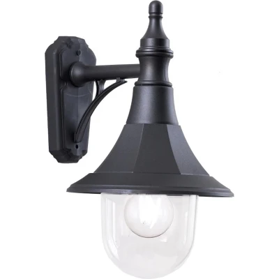 Afbeelding van Elstead Lighting LED Wand Buitenlamp Shannon 1X E27 Max 60W IP44 Dimbaar Black