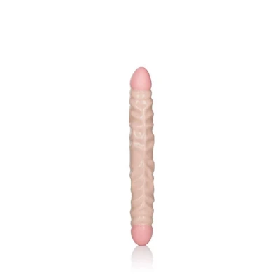 Afbeelding van Geaderde Dubbele Dildo Ivory Duo 30 cm