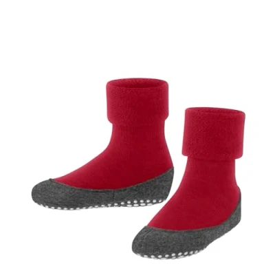Image de FALKE Cosyshoe K HP laine picots sur la semelle 1 paire, Chaussettes Chaussons Mixte enfant, Rose (Red Pepper 8074), 31 32