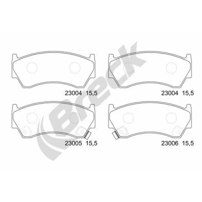 Afbeelding van BRECK 23004 00 701 10 Remblokkenset Met akoestische slijtagewaarschuwing toebehoren NISSAN: ALMERA 1