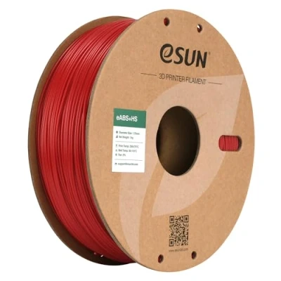 Afbeelding van eSUN eABS+ filament 1,75 mm, eABS+HS ABS Plus 3D printerfilament, hoge snelheid, maatnauwkeurigheid +/ 0,05 spoel van 1 kg (2,2 lbs) voor snel printen, donkerrood