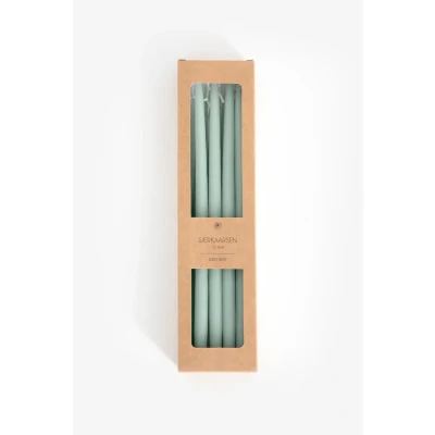 Afbeelding van Dunne lichtgroene sierkaarsen 28cm