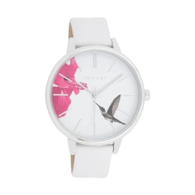 Afbeelding van Oozoo Timepieces Dameshorloge met metalen band, modern dameshorloge, elegant, analoog rond horloge (42 mm behuizing), C11066 wit, Armband