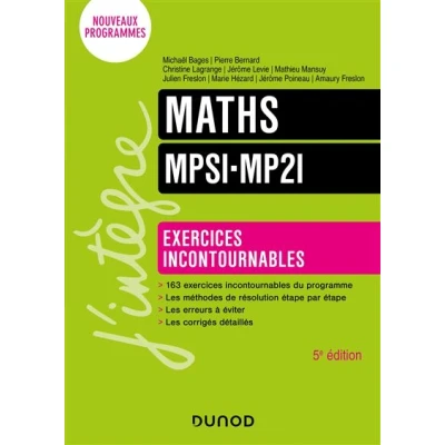 Image de Maths Exercices incontournables MPSI MP2I