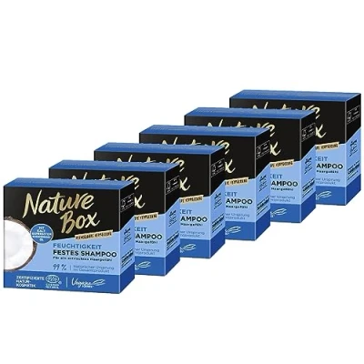 Afbeelding van Nature Box Exotic Coconut Shampoo Bar 85 gr 6 stuks voordeelverpakking