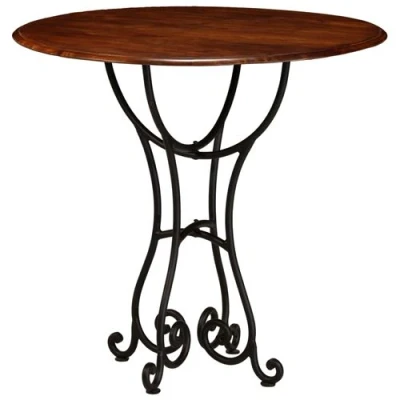 Afbeelding van Eettafel 80x76 cm massief hout met sheesham afwerking