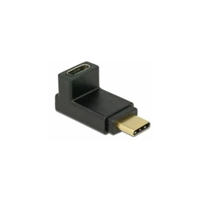 Image de Delock Adaptateur USB C (M) pour (F) à angle vers le haut 3.1 Gen 2 noir