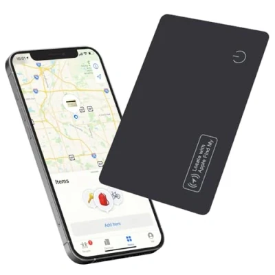 Afbeelding van Reyke Dunne portemonnee tracking kaart, oplaadbaar, compatibel met Apple Find My (alleen iOS) Objectsorteerder voor bagagelabels, mobiele telefoons, paspoorten