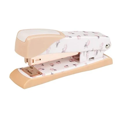 Afbeelding van Idena 10421 nietmachine in roségoud voor standaard 24/6 klemmen, perforatie tot 20 vellen, 1 stuk