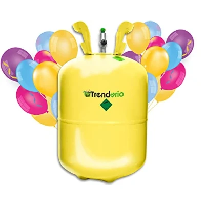 Afbeelding van Ballongas helium voor maximaal 50 ballonnen / XXL wegwerp container incl. latex ballonband gemakkelijk vullen van