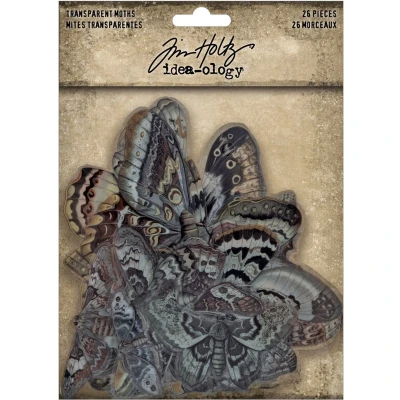 Afbeelding van Idea ology Tim Holtz Halloween Transparencies, Moths (TH94403)