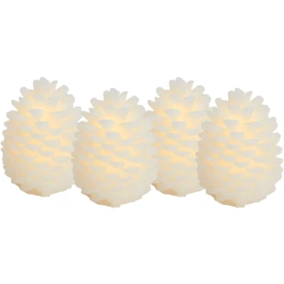 Afbeelding van Sirius Home Clara LED dennenappels set van 4 H 7.5 cm D 7