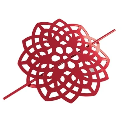 Afbeelding van Wicotex Gordijnen Kant en klaar Met ringen Verduisterend 140x260cm Kleur Rood