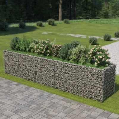 Afbeelding van Gabion plantenbak verhoogd 450x90x100 cm gegalvaniseerd staal
