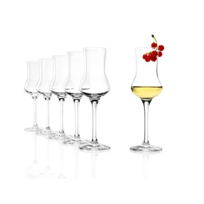 Afbeelding van Stölzle_Lausitz grappaglazen, set van 6 borrelglazen met voet, borrelglazen, 90 ml, vaatwasmachinebestendig, zoals soufflé, uitstekende kwaliteit