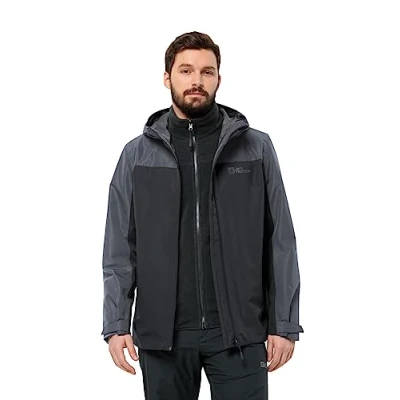 Afbeelding van Jack Wolfskin Taubenberg 3IN1 Trainingsvest, Heren, Maat: XXL/3XL, Phantom