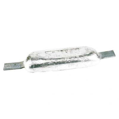 Afbeelding van Romp anode zink met strip 0.60kg 100x60x20mm
