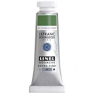 Afbeelding van Lefranc &amp; Bourgeois Linel Gouache Extra Fine Chromium Oxide Green 205 14ml
