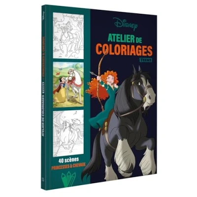 Afbeelding van PRINCESSES ET CHEVAUX ATELIER DE COLORIAGES