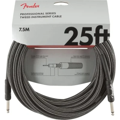 Image de Fender Serie Professionnelle Câble jack droit 7,5 m tweed gris
