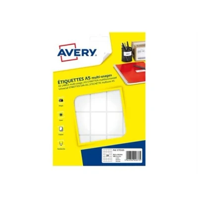 Image de Avery Papier adhésif permanent blanc 38.5 x 26.5 mm 400 étiquette(s) (16 feuille(s) 25) étiquettes multi emploi
