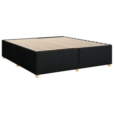 Image de vidaXL Cadre de Lit Noir 200x200 cm Tissu