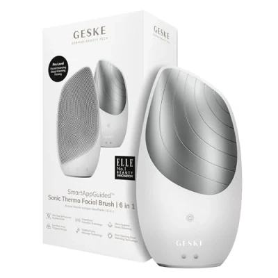 Afbeelding van GESKE SmartAppGuided™ sonische thermische gezichtsborstel 6 in 1 huidreiniging verwarmde reinigingsborstel gezichtsmassager elektrische gezichtsreinigingsapparaat