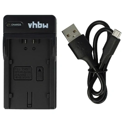 Afbeelding van vhbw USB acculader compatibel met Panasonic CGA D54, D54S, D54SE, D54SE/1B, camcorder, actiecaku