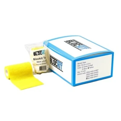 Afbeelding van Klauwtape geel 10cm x 4.5m 12 rollen