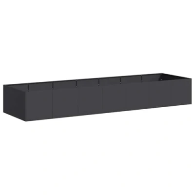 Afbeelding van Plantenbak 280x80x40 cm staal zwart