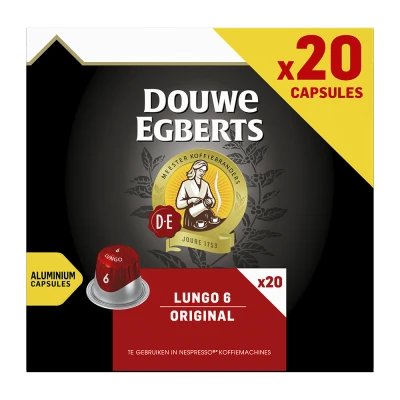 Afbeelding van Douwe Egberts Koffiecups Lungo Original RA 20 stuks