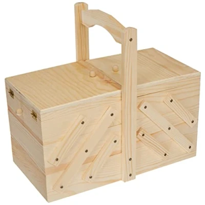 Image de Boite de couture en bois 32 x 16 29 cm