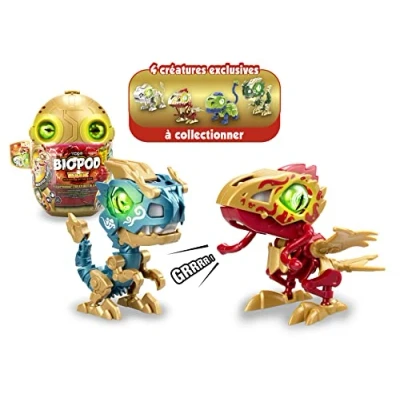 Afbeelding van Ycoo 88117 Biopod GEO Duo by Silverlit 2 dinosaurusrobots in een verrassing ei om te bouwen, lichteffecten en geluidseffecten, 4 verschillende biopoden verzamelen, 9 cm, vanaf 5 jaar