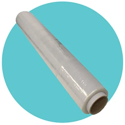 Afbeelding van Triplast 1 rol 400 mm transparante stretchfolie voor pallets standaardkern, 17 mu dik, industriële sterkte rekfolie, stretchfolie, kunststoffolie verpakking
