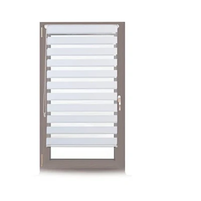 Afbeelding van Relaxdays duo rolgordijn wit roljaloezieën lichtdoorlatend jaloezie zonder boren 70x150cm