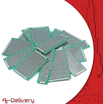 Afbeelding van AZDelivery 5 x Set 16 PCB Board Hole Grid compatibel met Arduino Inclusief E Book!