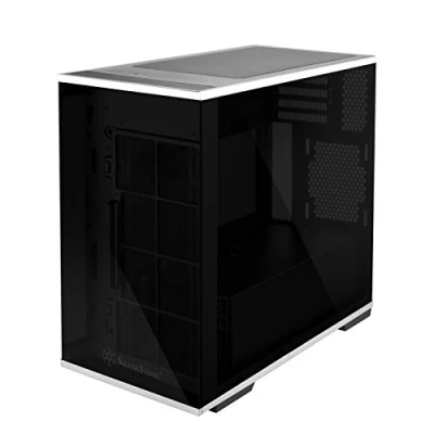 Afbeelding van SilverStone Technology SST LD01B Lucid Serie Mini ATX Tower Computer Case, Hoge Stille Luchtstroom, 3X Gehard Glas Zijpaneel Zwart