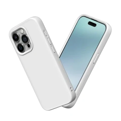 Afbeelding van RHINOSHIELD Hoesje compatibel met [iPhone 15 Pro] SolidSuit dunne hoes schokabsorberende technologie en premium matte afwerking wit