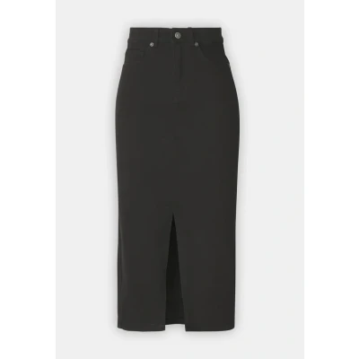 Afbeelding van ONLY Onlsiri Front SLIT Skirt Jeansrok, Dames, Maat: XS, Black denim