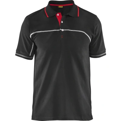 Afbeelding van Blåkläder 3389 Poloshirt Zwart/Rood maat XS