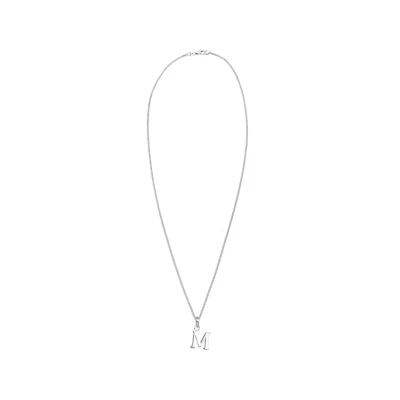 Afbeelding van Elli Buchstabe M Ketting, Dames, Maat: 45, Silber