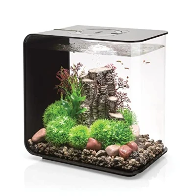 Afbeelding van biOrb 72033 Flow 30 leds zwart elegant design aquarium complete set met filtersysteem, ledverlichting, bodemgrind en luchtdiffuser van duurzaam acrylglas